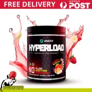 Onest Hyperload Pre workout Pump Strength Energy Strawberry Banana 25 serve