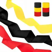 Red Black Yellow Crepe Paper Streamers Party Streamers for Sports EventsBirth...