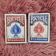Bicycle Standard Face Poker Playing Cards Two Decks Sealed Red Blue