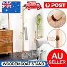 8Hook Wooden Coat Stand Rack Clothes Hanger Hat Tree Jacket Bag Umbrella Storage