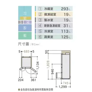 Panasonic國際600L無邊框鏡面/玻璃6門電冰箱NR-F609HX-X1_含配送+安裝