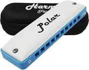 Harmo Polar Country Diatonic Harmonica Key of C, Super Tuned - Ideal for Bluegrass, Jazz, and Celtic Music, Mouth Organ With Case for Adults, Beginners & Professionals