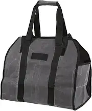 XIASABA Portable Outdoor Large Waxed Canvas Log Carrier Wood Storage Bag for Home Or Camping