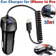Car Charger USB Cigarette Lighter Socket Adapter For iPhone 14 13 Pro Max XR X