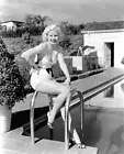 Reto Hollywood Icon JEAN HARLOW Pool Side Swimsuit Picture Photo 8.5x11