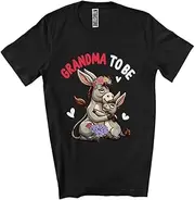 [Generic] Grandma to Be, Lovely Mother's Day Flowers Donkey New Grandma, Pregnancy Family Group Unisex T-Shirt
