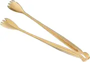LABRIMP Stainless Steel Ice Tongs Versatile Kitchen Tool for Ice Cubes Sugar Cubes Food Lightweight Compact Design for Easy Gripping for Home Camping Restaurant Use
