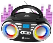 B3 Portable CD Player - New 2024 - FM Radio CD MP3 Bluetooth AUX USB RGB Black