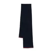 [Gucci] Gucci Cable-knit Wool Scarf ONE SIZE BLUE