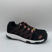 Nautilus Accelerator Women's US 6B Work Shoes Black Red Composite Safety Toe