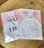 NEW 60 Guest Bridal Shower Game Cards Wedding Vows Mad Libs Pink (2 Packs of 30)