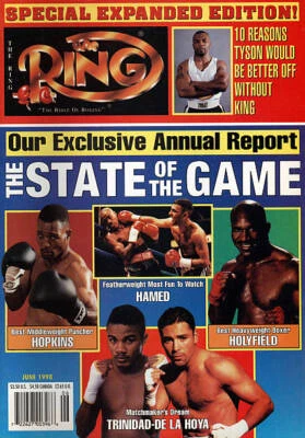 Bernard Hopkins Felix Trinidad Oscar De La Hoya Ring Boxing Magazine Cover Photo