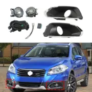 Set of Front Fog Light Lamp Cover Bezel Harness For Suzuki SX4 S-Cross 2014-2016 (for: Suzuki)