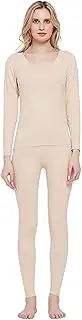 Gkaopi Women Thermal Underwear Set Base Layer Long Sleeve Top Ultra Soft Long Johns Lined Thermal Leggings Thermals Trousers Winter Warm Base Layer Set for Ladies