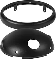 JUMPLAWN 1 Set Motorcycle Headlight Housing Headlight Bracket Base Motorcycle Headlight Brackets Motorcycle Head Light Guard Motorcycle Lamp Holder Bracket Headlamp Mount Bracket Iron Black