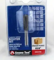 Amana Tool Carbide Tipped 3/8" dia. Straight Plunge Router Bit # 45218C