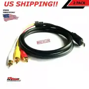 2pc HDMI to 3 Audio Video AV Component Converter Adapter Cable HDTV 5 Feet TV