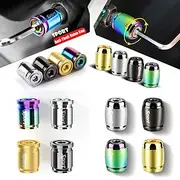 StarFire 4pcs Anti-Theft Tire Valve Caps - Sport Style Zinc Alloy Valve Stem Covers, Dust Proof and Decorative for Wheels