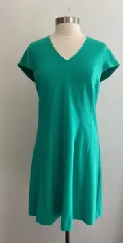 Lilly Pulitzer Ribbed Green V-Neck Cap Sleeve Bree Dress sz XL New NWT