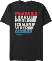 Callsign Names Top Gun T-Shirt