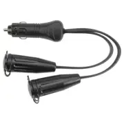 Narva 81035BL Heavy-Duty Adaptor (Cigarette Lighter Plug to Twin Merit Sockets)
