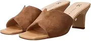 FABIO RUSCONI(ファビオルスコーニ) Fabiolusconi Women's Square Toe Center Seam Mule Heel Sandals, beige, 24.0 cm