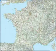 France - Michelin rolled & tubed wall map Encapsulated by Michelin (English) Map