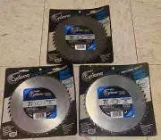 3 Credo Cyclone Steel Table Saw Blades 7 1/4" Combination Rip Diamond Knockout