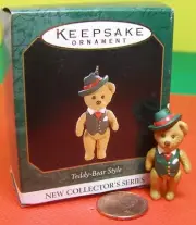 Hallmark Keepsake Miniature Ornament "Teddy-Bear Style" 1997