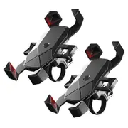 2PK Sansai Bike Handlebar Plastic Mount/Holder Cradle Stand for Mobile Phone BLK