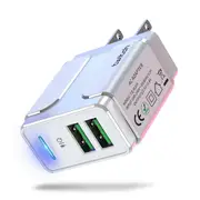 LED 2.4A Dual USB Output Travel USB Charger Wall Charger Adapter for Samsung S10 S9 for iPhone 11 HUAWEI P30 Xiaomi Redmi