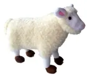 ADORE 14" Standing Merry the Sheep Stuffed Animal Plush Toy