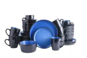 Albie Stoneware 32-Piece Modern Dinnerware Set, Kitchen Plates and Bowls Sets...