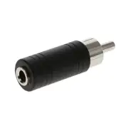 RCA Male to 3.5mm 1/8'' Mono Female Audio Adapter Connector Converter Nickel