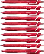 Uni-Ball Jetstream Colours SXN-150C - Retractable 0.7mm Rollerball Pens - Red - Pack of 10