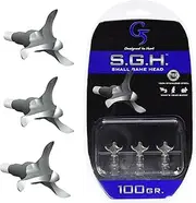 G5 S.G.H. (Small Game Head) - Archery Hunting 100/125 Grain Stainless Steel One-Piece Construction 1" Cutting Diameter Broadhead