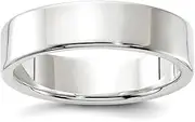 [JewelryWeb] 925 Sterling Silver Solid Polished Engravable Lightweight 5mm Flat Band Jewelry Gifts for Women - Ring Size Options Range: H to Z