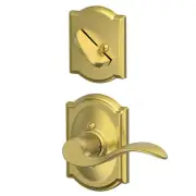 Schlage F59-ACC-CAM-LH Accent Left Handed Single Cylinder - Brass