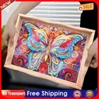 Diamond Painting Nesting Food Trays with Handle Coffee Table Tray (Butterfly) AU