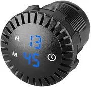1 Piece Car LED Electronic Clock Switch Charger Universal Car Supplies Blue Light