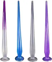 Super Long Anal Tail Anal Plug Prostate Massager Snake Dildo Transparent Soft Butt Plug Dilator Sex Toys for Man Woman Couples(Purple,M)