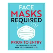 Face Masks Required Prior To Entry Decal - 7.5" X 10"