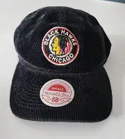Mitchell & Ness Black Corduroy Chicago Black Hawks sz. SM hat Cap RARE