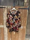 Per Una M&S Blouse Shirt Tunic Top Multicoloured Leaf Print Round Neck UK 20 New