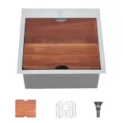 HOTIS 18 X 18 Inch Drop In Bar Sink, Stainless Steel Small Kitchen Sink, Top ...