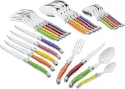 Pradel Excellence Laguiole I7214P 24-Piece Pastel Cutlery Set