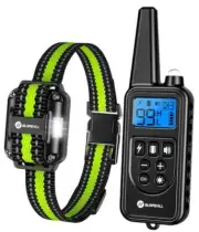 Dog Training Collar with 7 Training Modes, 2600Ft Remote Electronic Dog Green