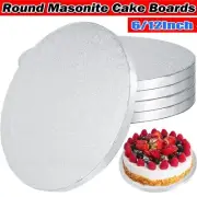 10Pcs Masonite Cake Board Silver Round 6" 12" Inches Wedding Favour Cake Boxes