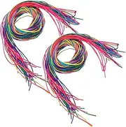 CANIGHT Girls Hair Braids Diy Kit 64pcs Colorful Hair Ropes Stylish Ponytail Wraps