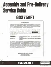 NOS Genuine Suzuki Assembly and Pre-Delivery Service Guide/Manual GSX750F 1996